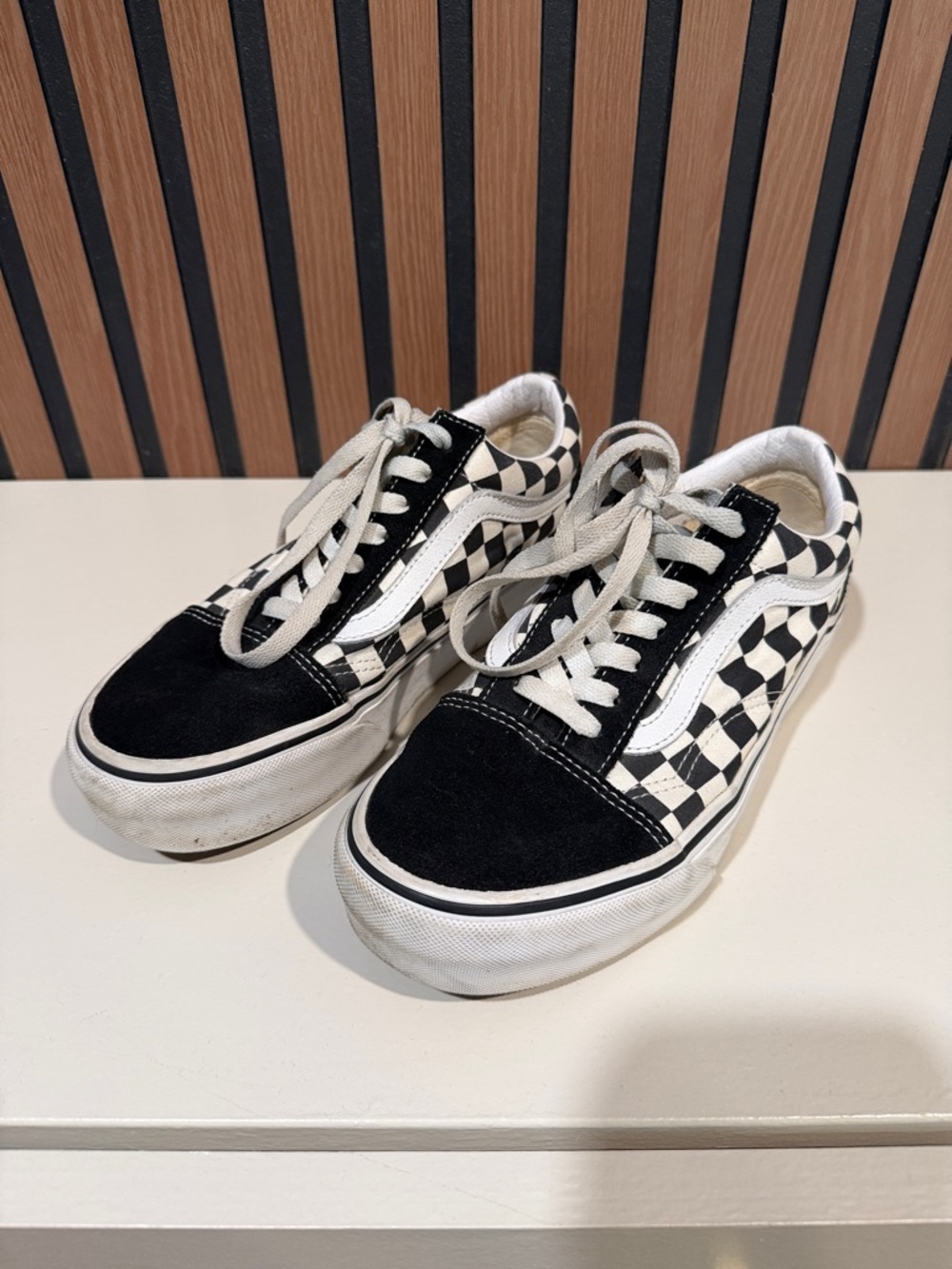 Vans Checkerboard Low Top Platform Sneakers